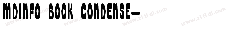 MDINFO Book Condense字体转换